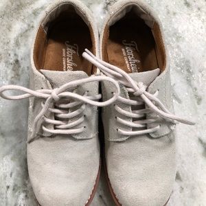 Boys Florsheim Kearney Jr White Suede Bucs 13M
